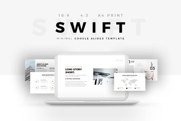 Swift Minimal Google Slides Template Google Slides Templates / Google Slides Themes