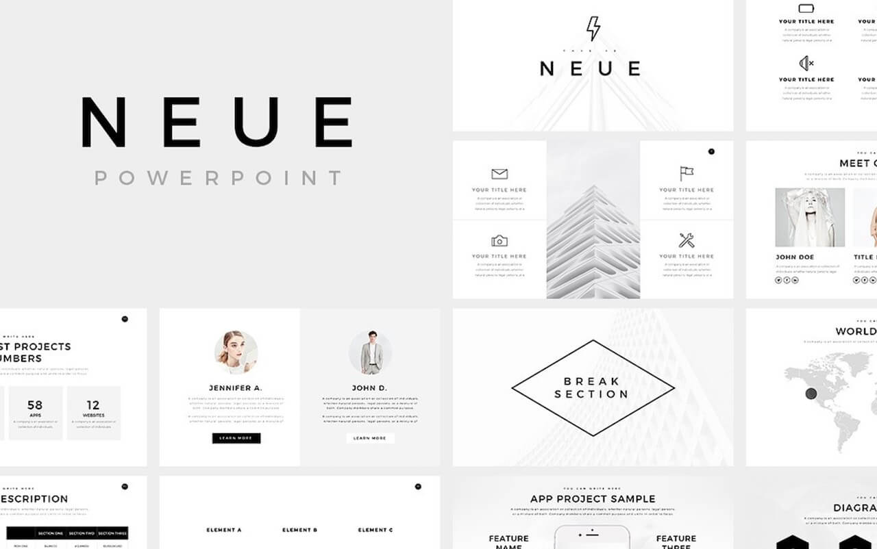 Neue Minimal PowerPoint Templates -min