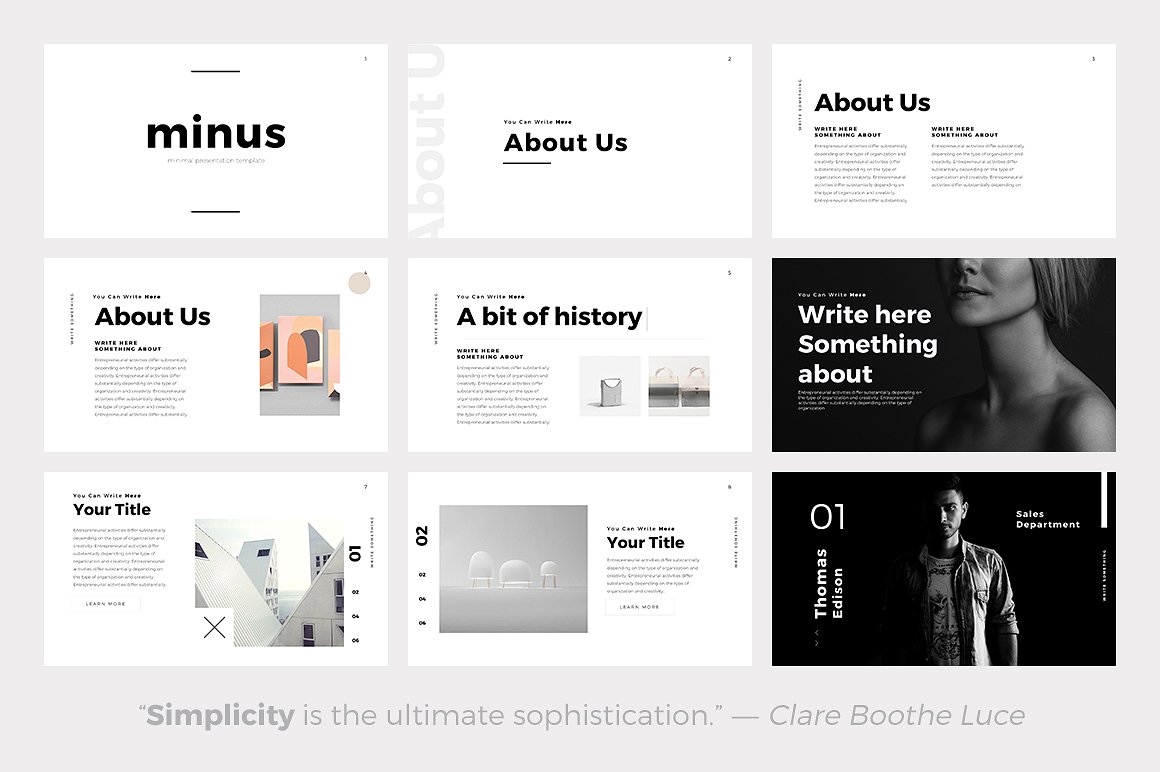 Best Minimalist PowerPoint Template Best Minimal Keynote Themes Best Google Slides Themes