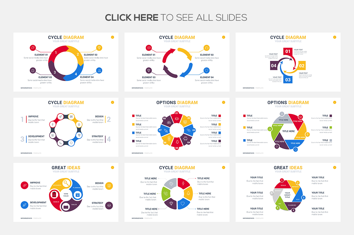 Cycle Infographic Templates - PowerPoint Templates - Keynote Themes - Google Slides.psd