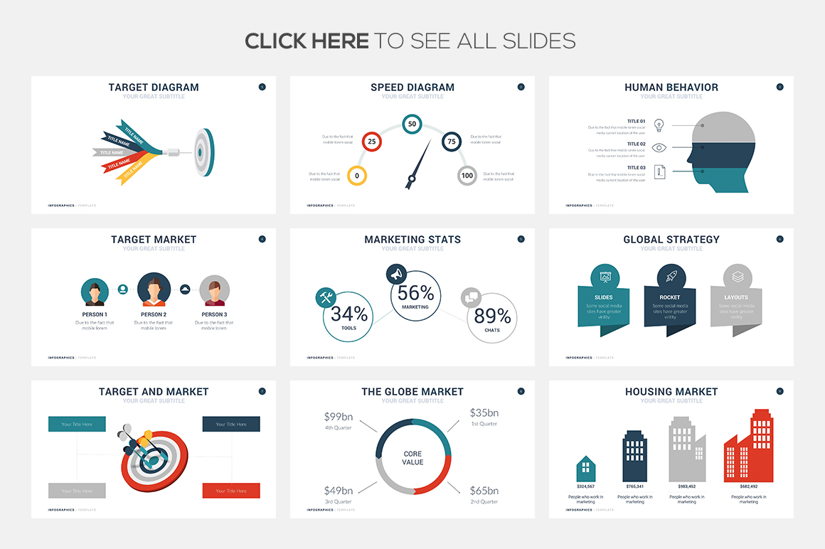 Marketing Infographic Templates PowerPoint Template, Keynote Themes, Google Slides