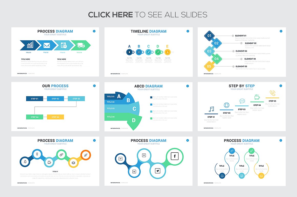 Steps and Process Infographic - PowerPoint Templates - Keynote Themes - Google Slides