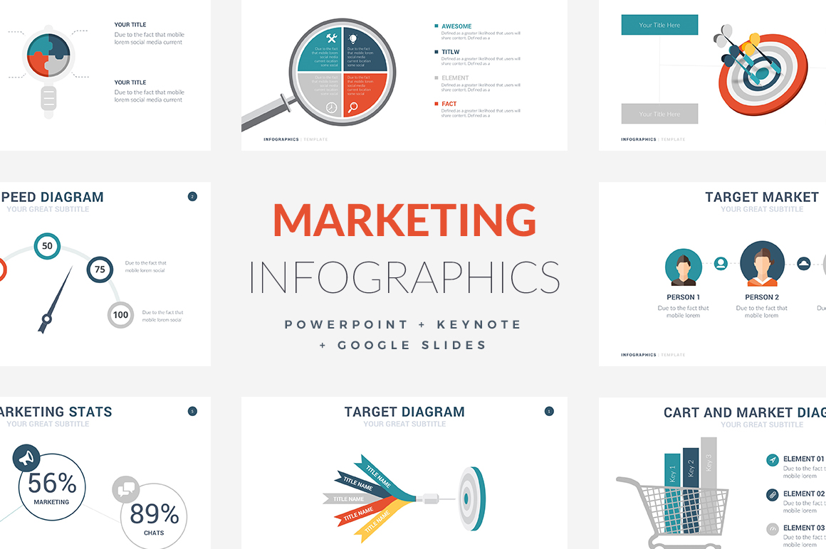 Marketing Infographic Templates PowerPoint Template, Keynote Themes, Google Slides