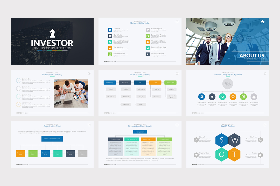 Investor Pitch Deck PowerPoint Template
