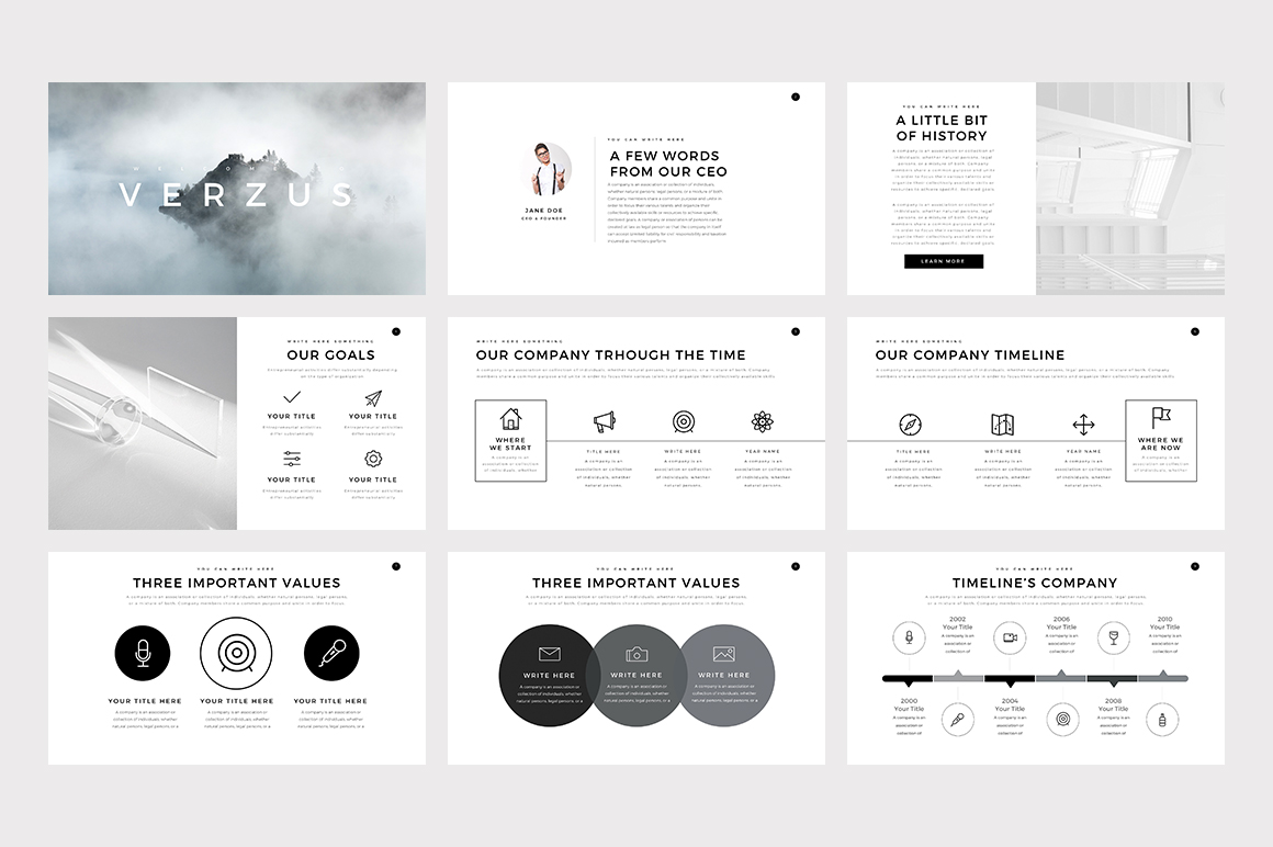 Verzus Minimal PowerPoint Template