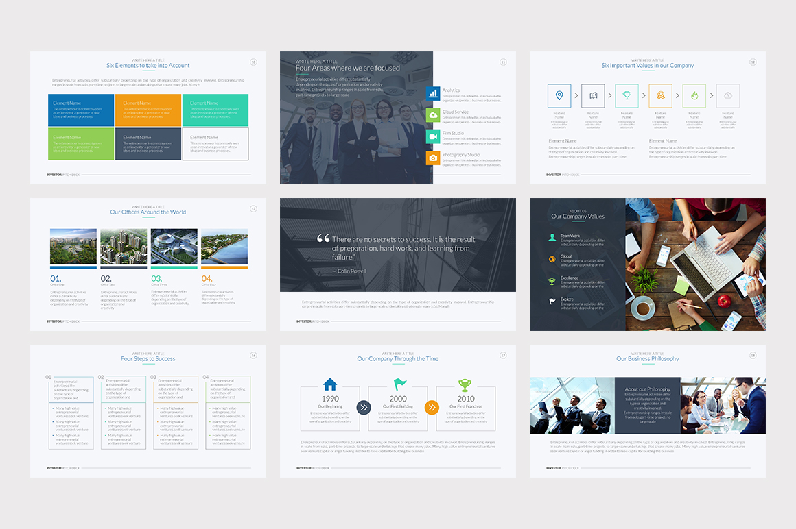 Investor Pitch Deck PowerPoint Template