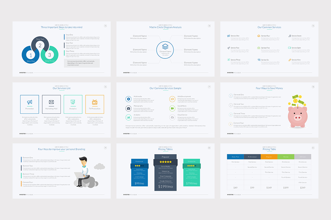 Investor Pitch Deck PowerPoint Template