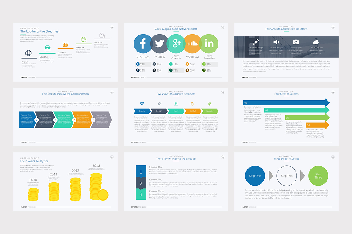 Investor Pitch Deck PowerPoint Template