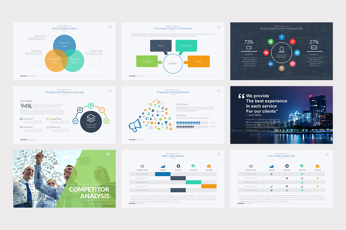 Investor Pitch Deck PowerPoint Template