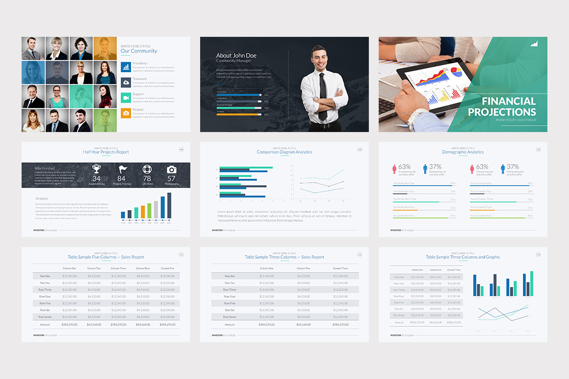 Investor Pitch Deck PowerPoint Template