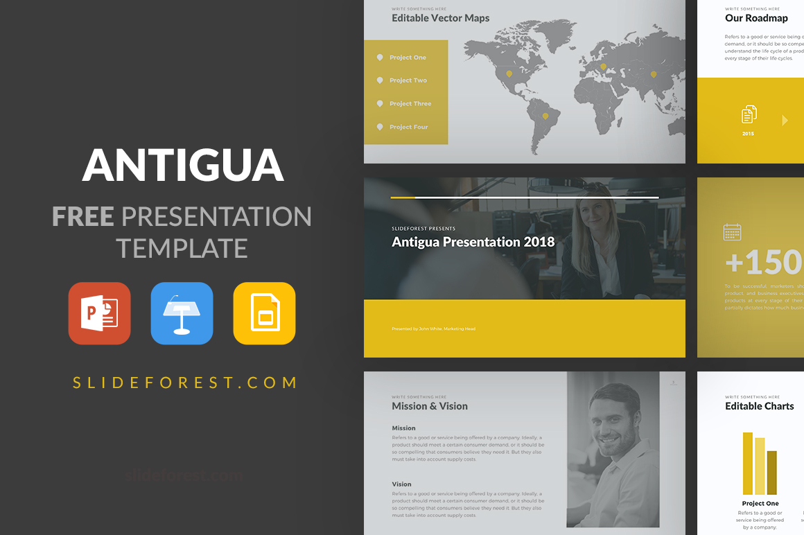 Antigua Free Presentation Template Template - Slideforest