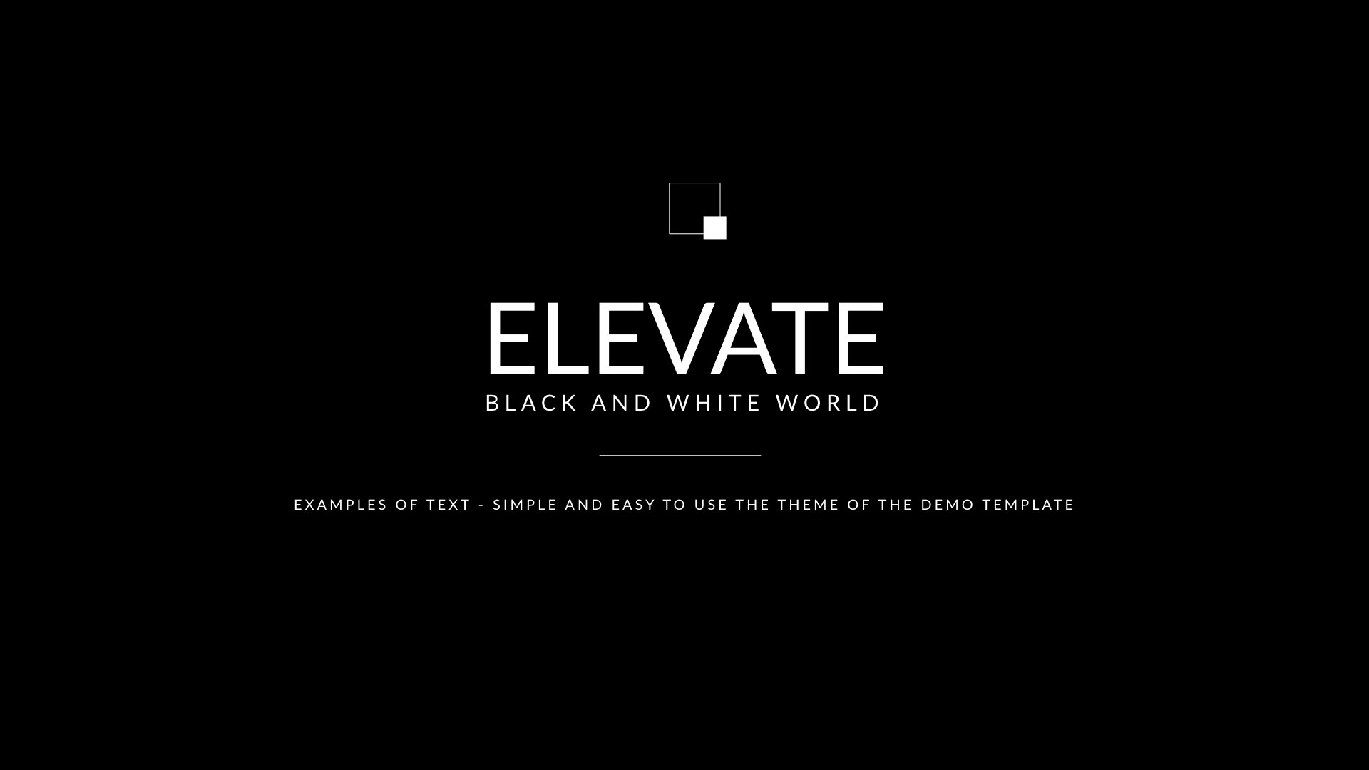 Black & White - Clean Keynote Template