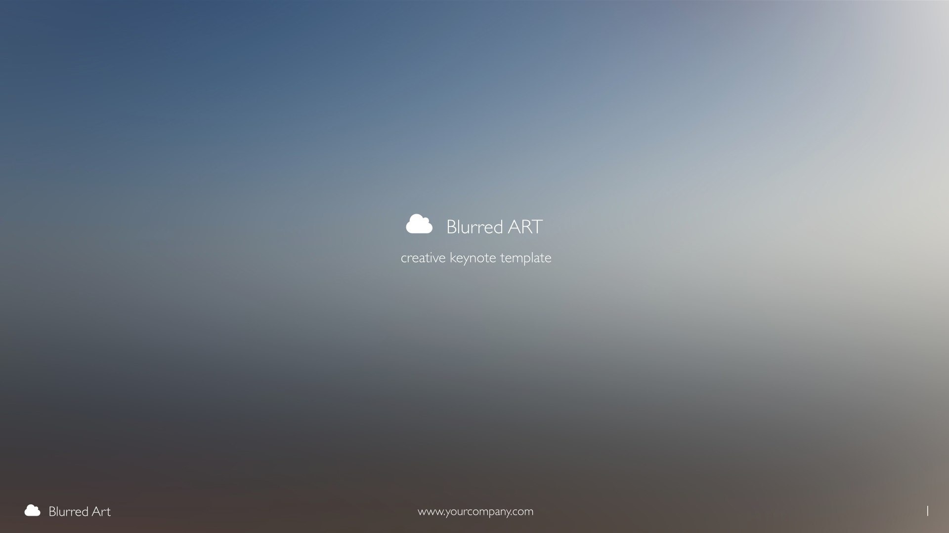Blurred Art - Creative Keynote Template