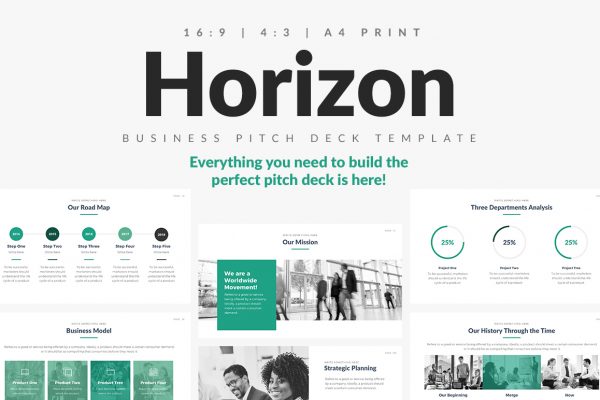 Horizon Presentation Template Featured Image PowerPoint Template