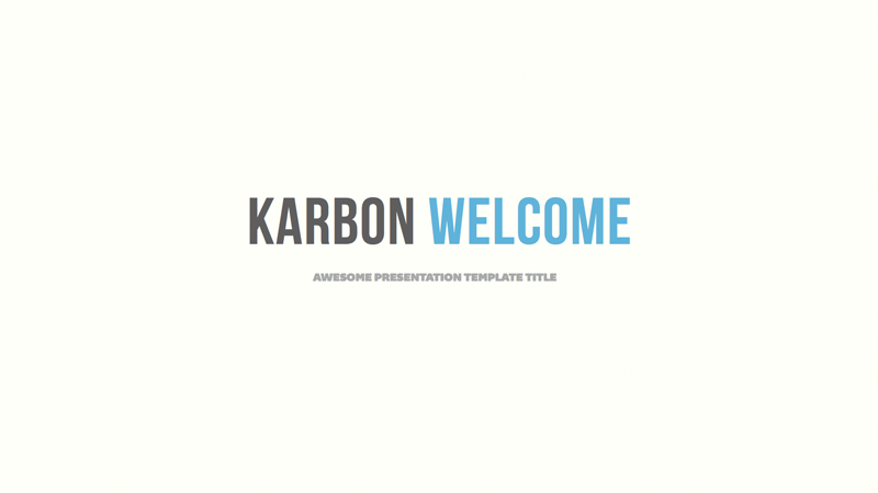 Karbon - Keynote Presentation Template