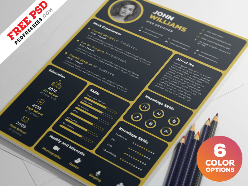 Designer Resume Template PSD