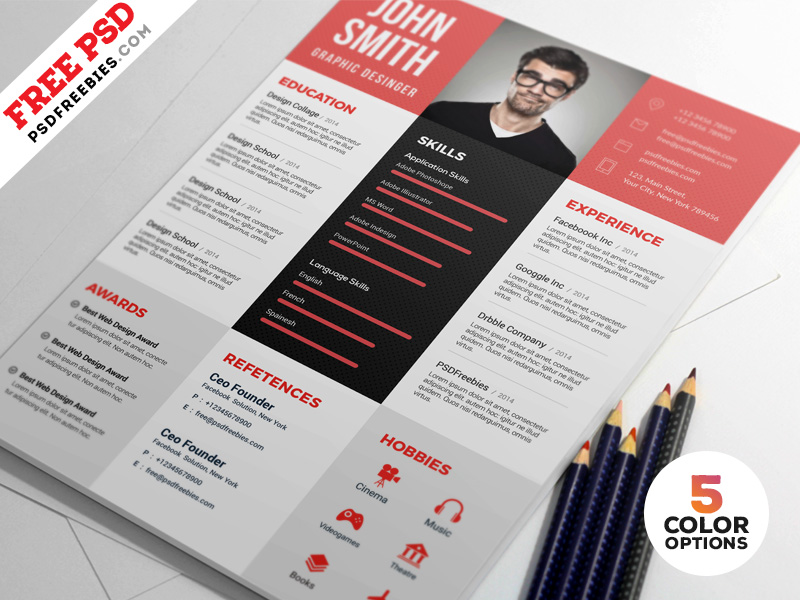 Designer Resume Template PSD