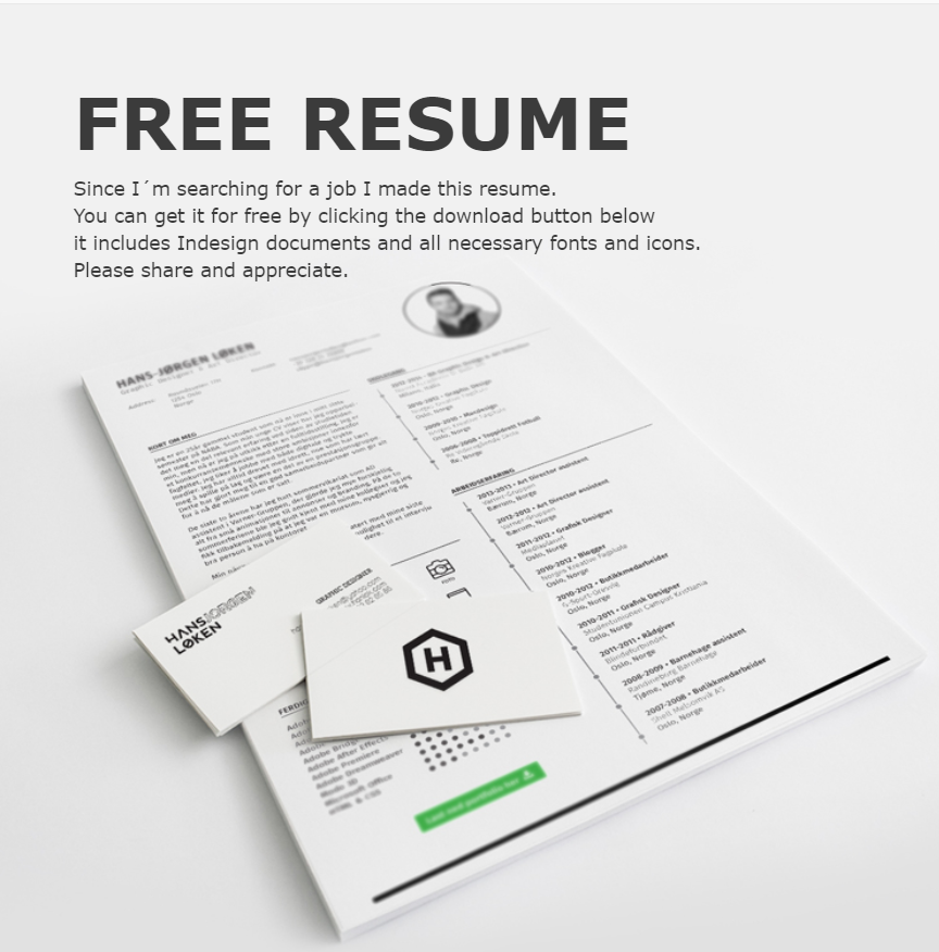 Free Adobe Indesign Resume Template CV