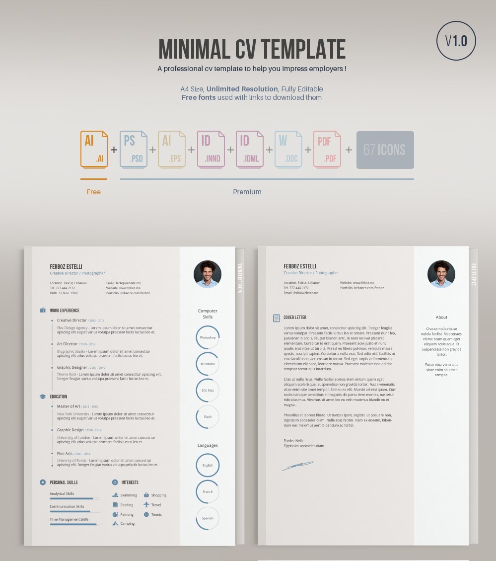Free Minimal CV Template