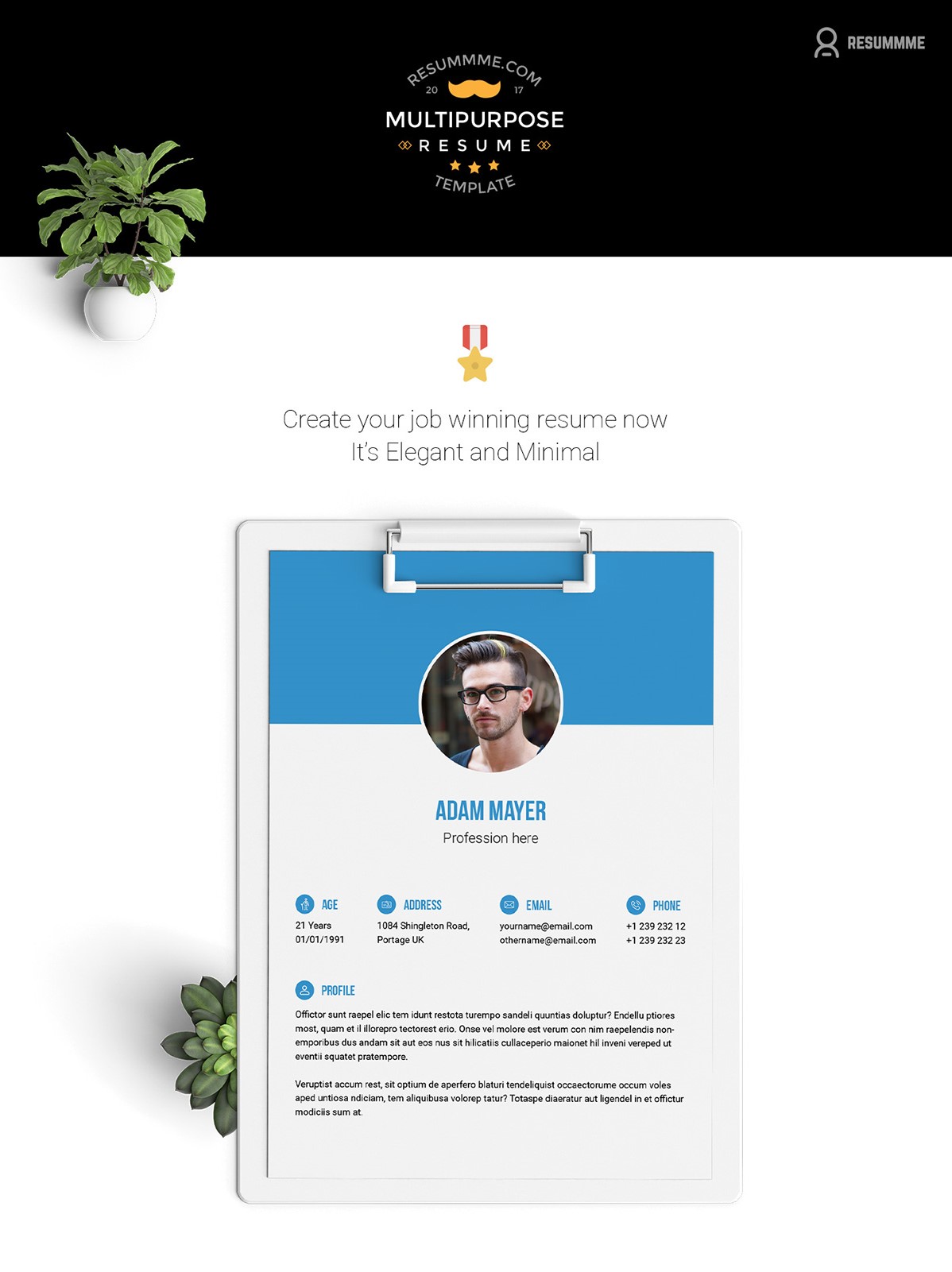 Free Multipurpose Resume Template