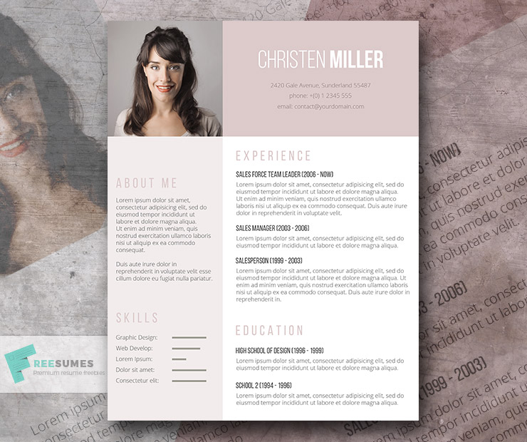 Free Resume Template For The Ladies - The Vintage Rose