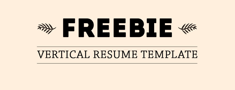 Freebie - Vertical Resume Template