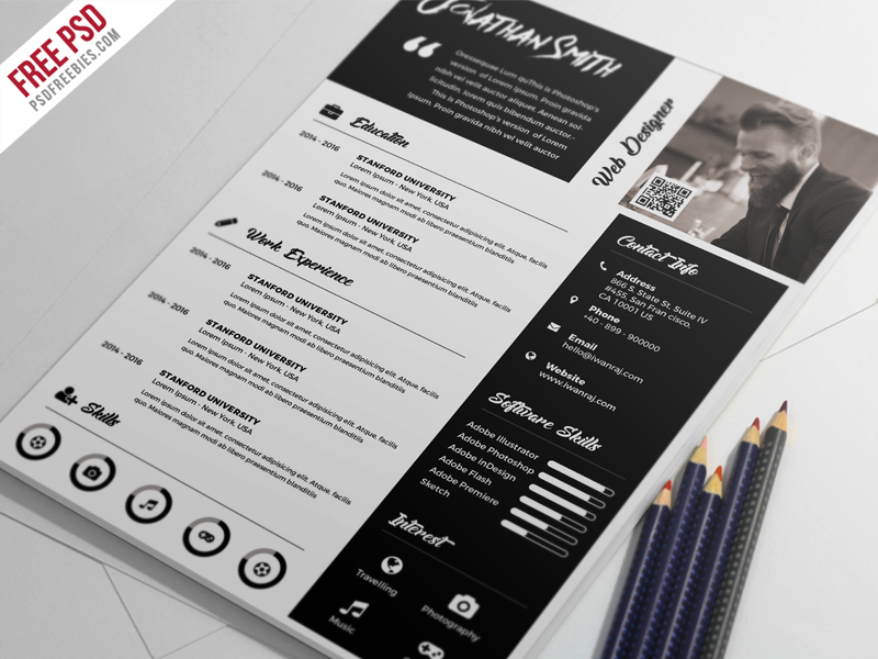 Premium Resume Template PSD