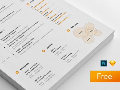 Sample Resume Template (sketch & PSD)