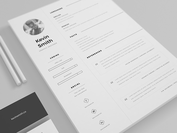 1 - Free Clean and Minimal Resume Template
