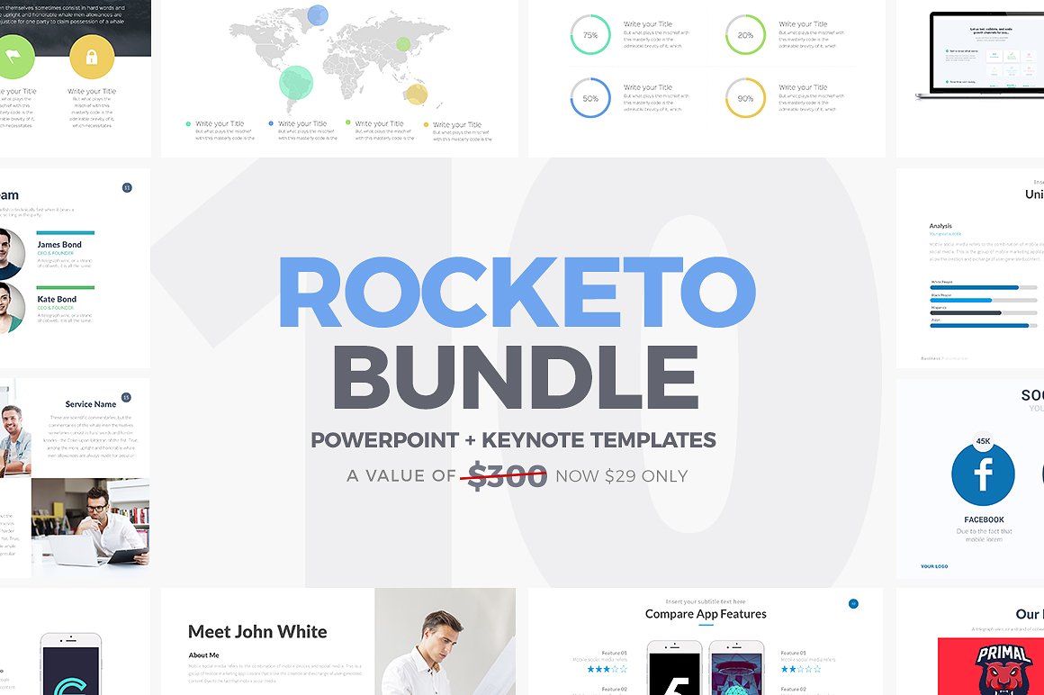 3. Rocketo PowerPoint + Keynote Bundle