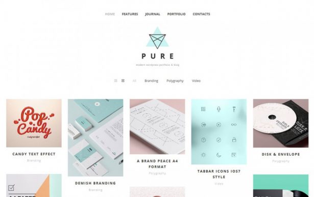 46 - Pure Free Portfolio WordPress Theme