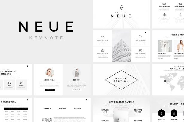 Neue Minimal Keynote Template