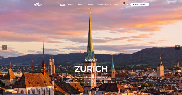 10. Travel Tour Altair WordPress for Travel