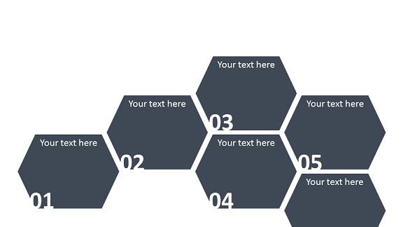 Menu for PowerPoint with Hexagonal Shapes 03 PowerPoint