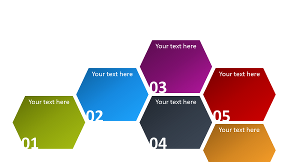 Menu for PowerPoint with Hexagonal Shapes 04 PowerPoint