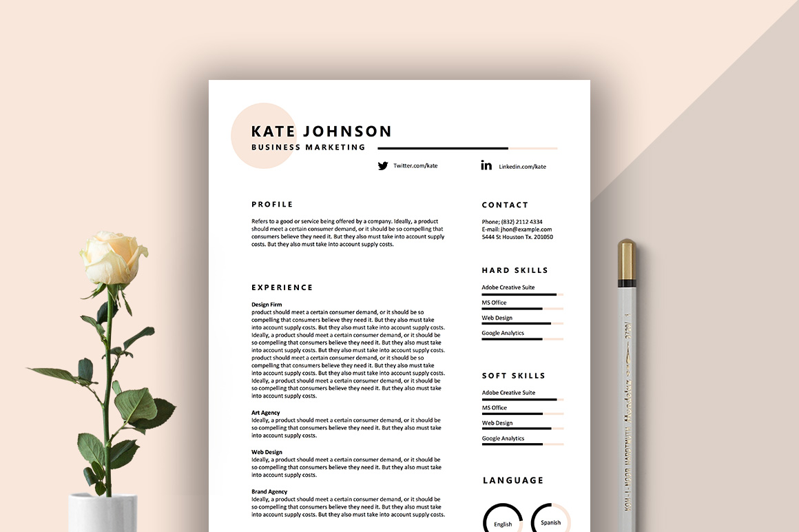 Modern Resume Templates Word