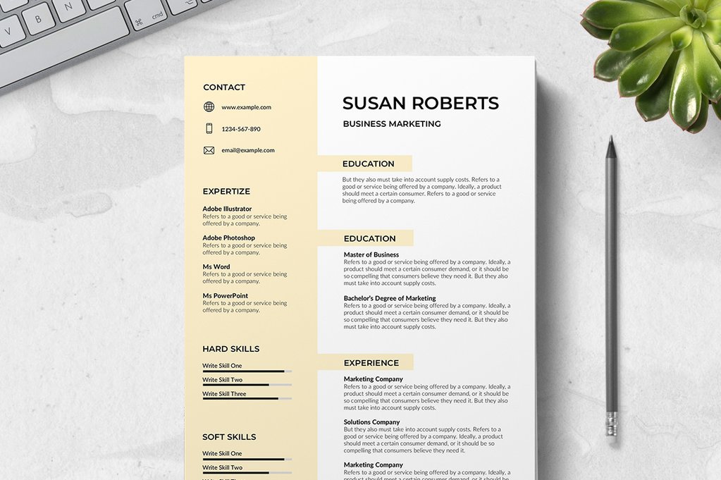Modern Resume Templates Word