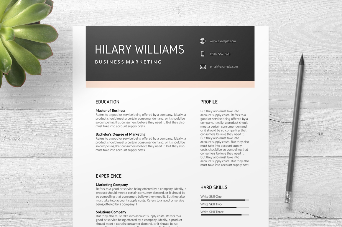 Modern Resume Templates Word
