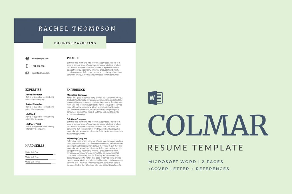 Modern Resume Templates Word